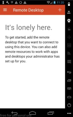 Microsoft Remote Desktop - it's lonely here